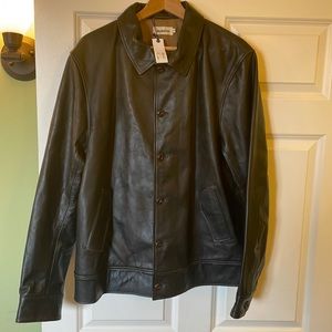 NWT Taylor Stitch The Cuyama Jacket in Cola Leather XXL (46)